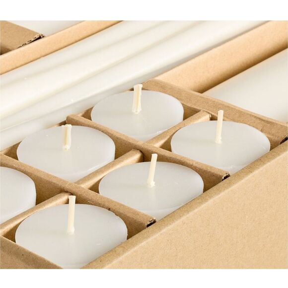 Pottery Barn Jeu De Carters Box Candle Set 32 Pieces Home Decor Entertaining - Picture 2 of 8